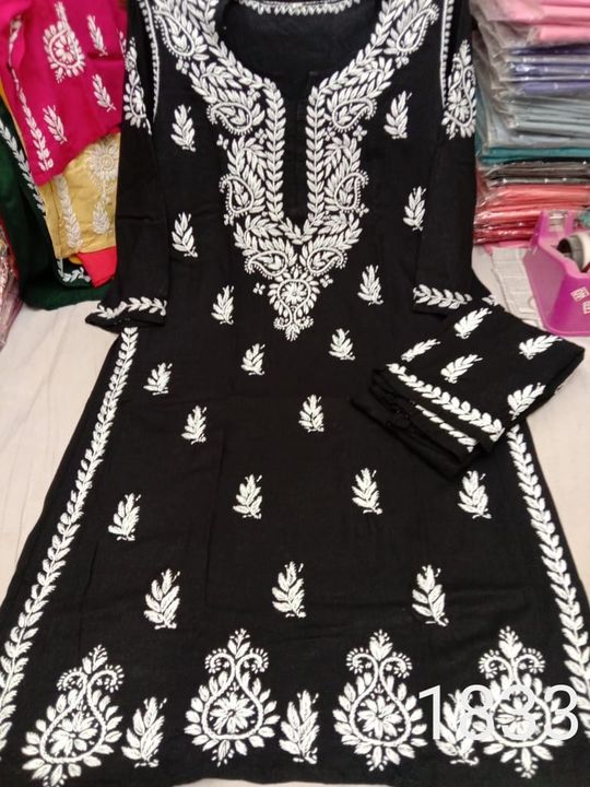 Rayon_chikankari_kurti_set