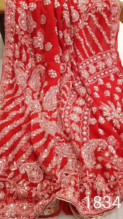 Georgette_chikankari_saree_with_gota_patti_work