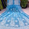 Georgette_bell_sleeves_chikankari_gown