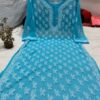 Georgette_buti_jaal_chikankari_kurti