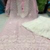Georgette_daman_rose_keel_jaal_chikankari_kurti