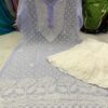 Georgette_daman_rose_keel_jaal_chikankari_kurti