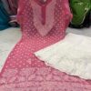 Georgette_daman_rose_keel_jaal_chikankari_kurti