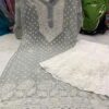 Georgette_daman_rose_keel_jaal_chikankari_kurti