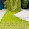 Georgette_daman_rose_keel_jaal_chikankari_kurti