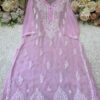 Georgette_daman_gala_buti_chikankari_kurti