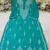 Georgette_daman_gala_buti_chikankari_kurti