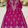 Georgette_daman_gala_buti_chikankari_kurti