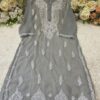 Georgette_daman_gala_buti_chikankari_kurti