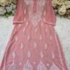 Georgette_daman_gala_buti_chikankari_kurti