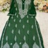 Georgette_daman_gala_buti_chikankari_kurti