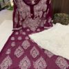 Georgette_chikankari_kurti