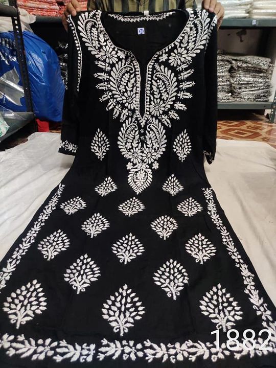 Exclusive_Lucknowi_chikankari_modal_kurti