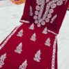Exclusive_Lucknowi_chikankari_modal_rose_kurti