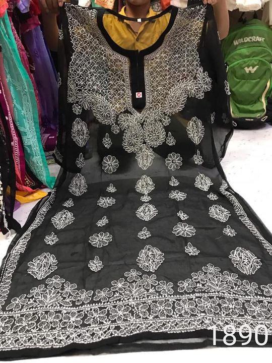 Georgette__chikankari__kurti