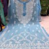 Georgette_daman_gala_buti_chikankari_kurti