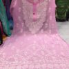 Georgette_daman_gala_buti_chikankari_kurti