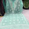 Georgette_daman_chikankari_kurti