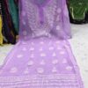 Georgette_daman_chikankari_kurti