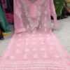 Georgette_daman_chikankari_kurti