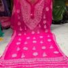 Georgette_daman_chikankari_kurti