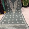 Georgette_daman_chikankari_kurti