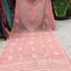 Georgette_daman_chikankari_kurti
