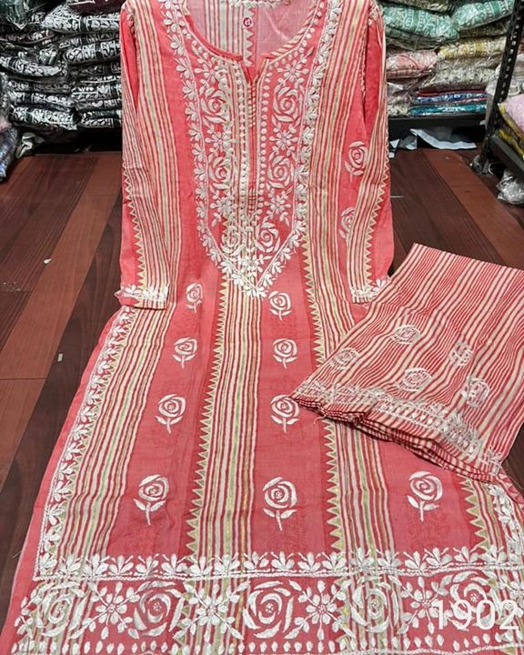 Slub_cotton_chikankari_kurti_with_plazo_set