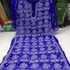 Georgette_rose_jaal_chikankari_kurti