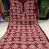 Georgette_rose_jaal_chikankari_kurti