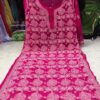 Georgette_rose_jaal_chikankari_kurti