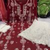 Georgette_chikankari_kurti_with_mirror_work
