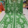 Georgette_rose_embroidery_front_open_chikankari__kurti