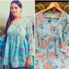 Georgette_printed_short_angrakha_chikankari_gown