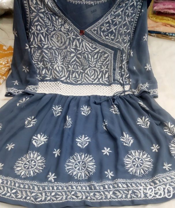 Georgette_angrakha_type_short_chikankari_gown