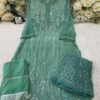 Georgette_chikankari__kurti_sharara_with_duptta_dye_set_with_mirror_work