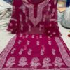 Georgette_rose_bell_sleeves_chikankari_kurti