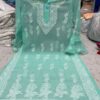Georgette_rose_bell_sleeves_chikankari_kurti