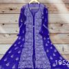 Georgette_bell_sleeves_front_open_a-line_chikankari_kurti