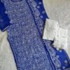 Georgette_angrakha_chikankari_kurti