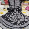 Georgette_bell_sleeves_layer_chikankari_gown