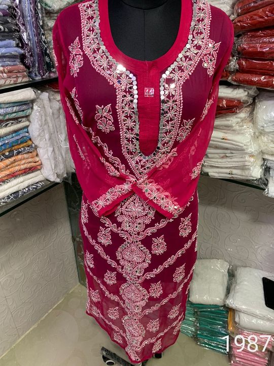 Georgette_chikankari_kurti__mirror