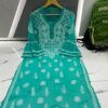 Georgette_bell_sleeves_gala_buti_chikankari_kurti