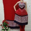 *Top_-_Ajrakh_Neck_And_Daman_Rayon_Material_With_Bandhani(.mtr)