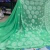 Georgette_fabric_flower_embroidery_chikankari__saree_with_blouse