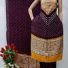 *Top_-_Ajrakh_Neck_And_Daman_Rayon_Material_With_Bandhani(.mtr)