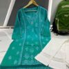 Dobby_cotton_dye_chikankari_kurti