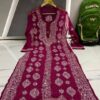 Georgette_buta_chikankari_kurti_with_mirror_work