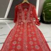 Georgette_buta_chikankari_kurti_with_mirror_work