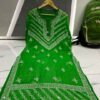 Georgette_chikankari_kurti_with_mirror_work
